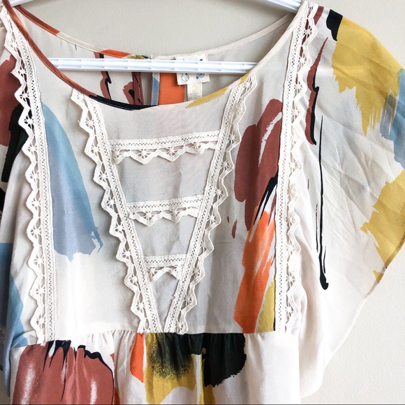 Anthropologie Edme & Esyllte Silk Floral Blouse - Picture 3 of 4